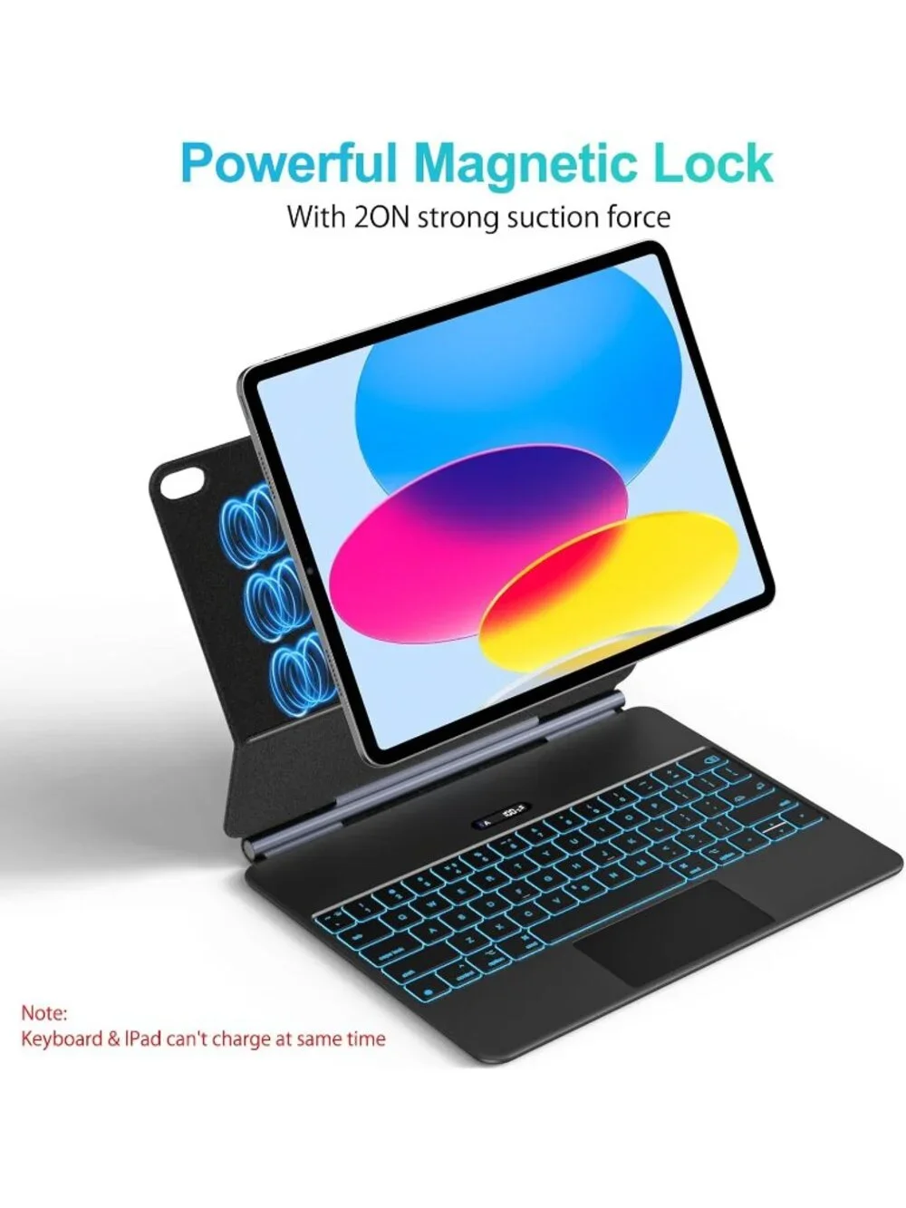 Magnetic Keyboard Case iPad 11 (A16, 2025) 10th Ultra-Slim Multi-Touch Trackpad